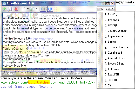 LazyNotepad ScreenShot