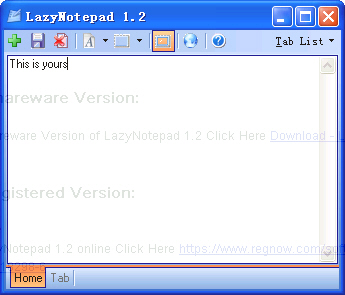 LazyNotepad ScreenShot