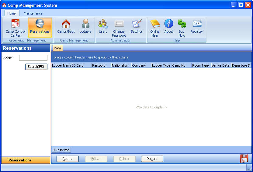 Windows 7 Camp Management System 1.0 full