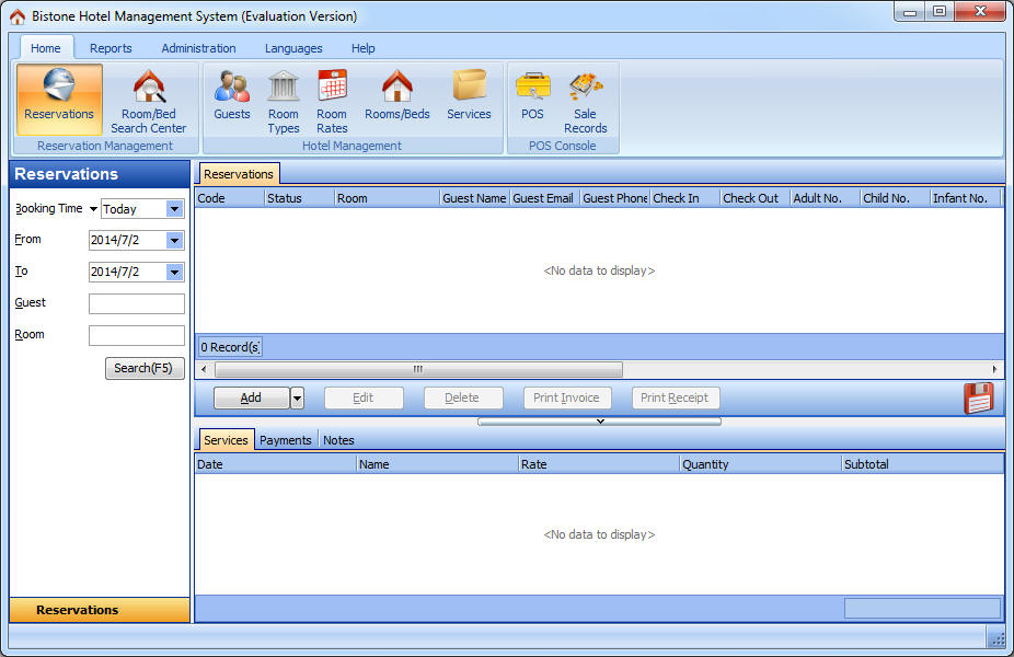 Windows 7 Hotel Management +Restaurant Version 7.107 full