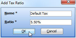 Tax Ratio Edit Dialog