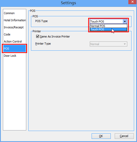 Change POS Type