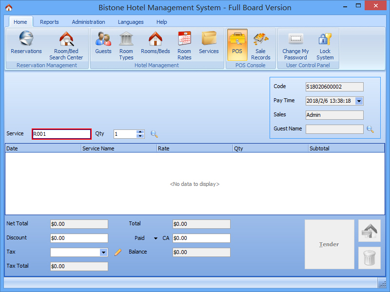 Enter a Keyword to Search a Service