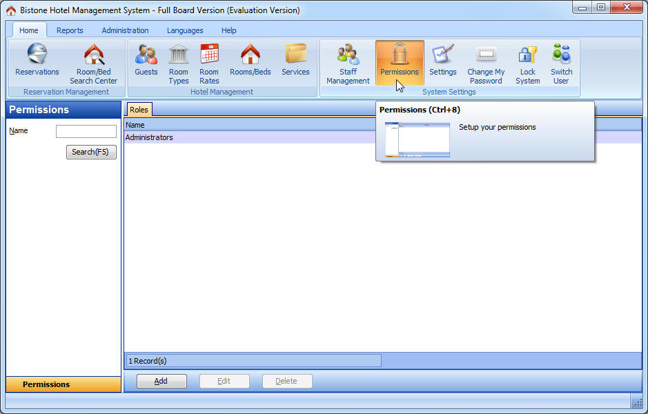 Go To the Permissions Section