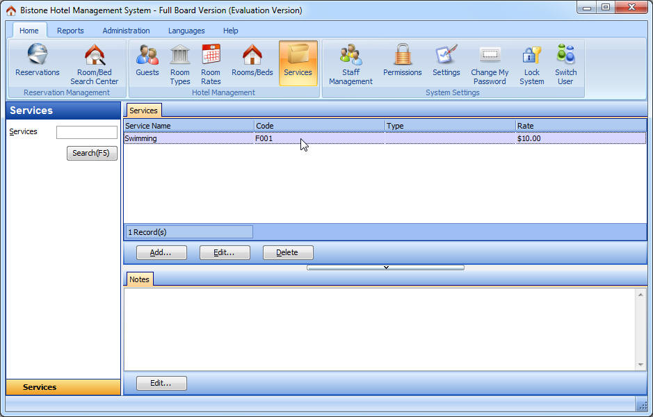 Service List