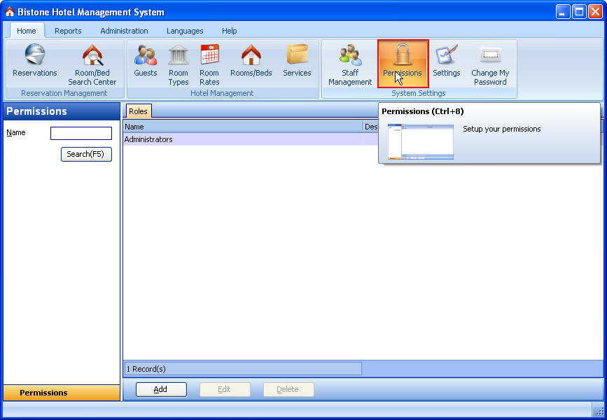 Go To the Permissions Section
