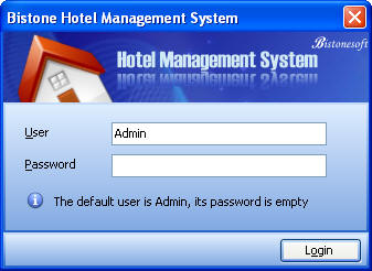 Login as Admin to Bistone Hotel Management System
