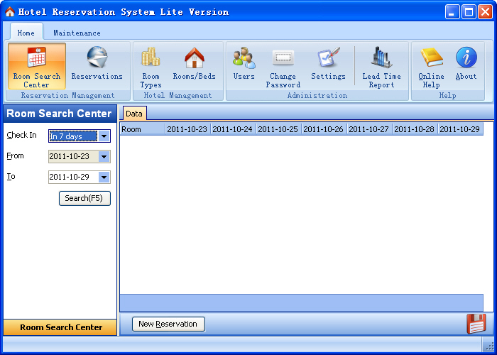 Windows 8 Hotel Reservation System Lite Version full