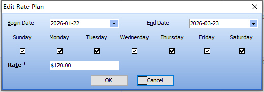 Fixed + Additional Rate Per Room Night