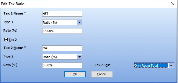 Add Tax Rate in Bistone HMS